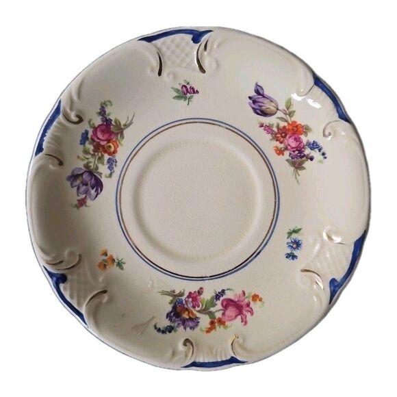 Set of 2 Saucers Vtg Theodore Haviland England Booths Ltd Flowers A5328 - Picture 5 of 6